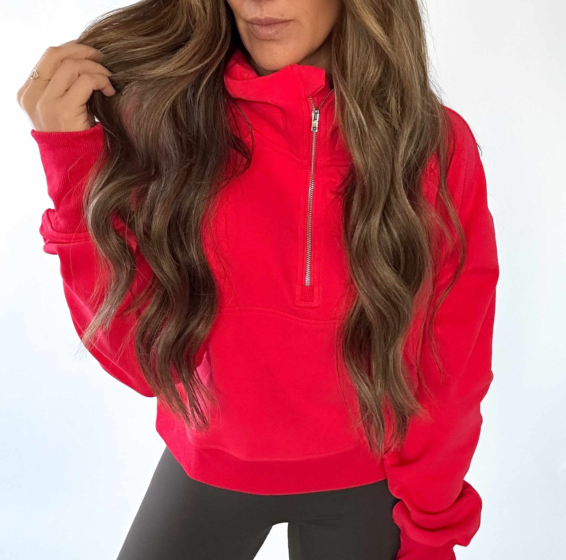 Cozy Up Funnel Neck 1/2 zip Hoodie | SALE