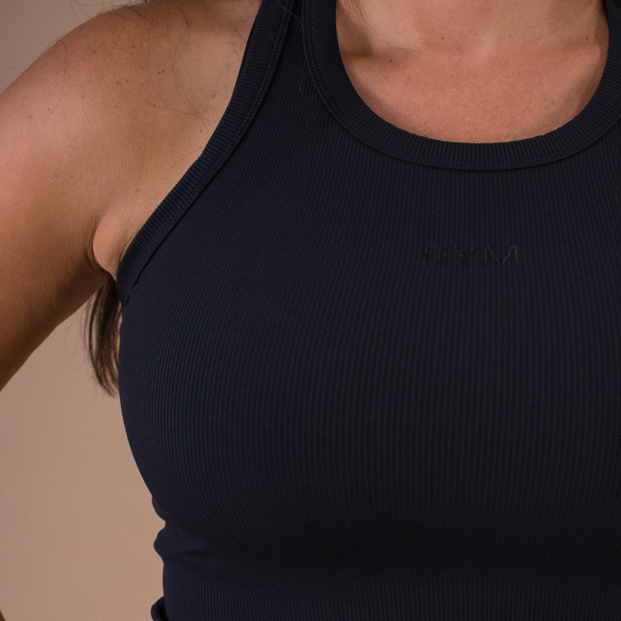 Classic Ribbed Full Length Tank | Black