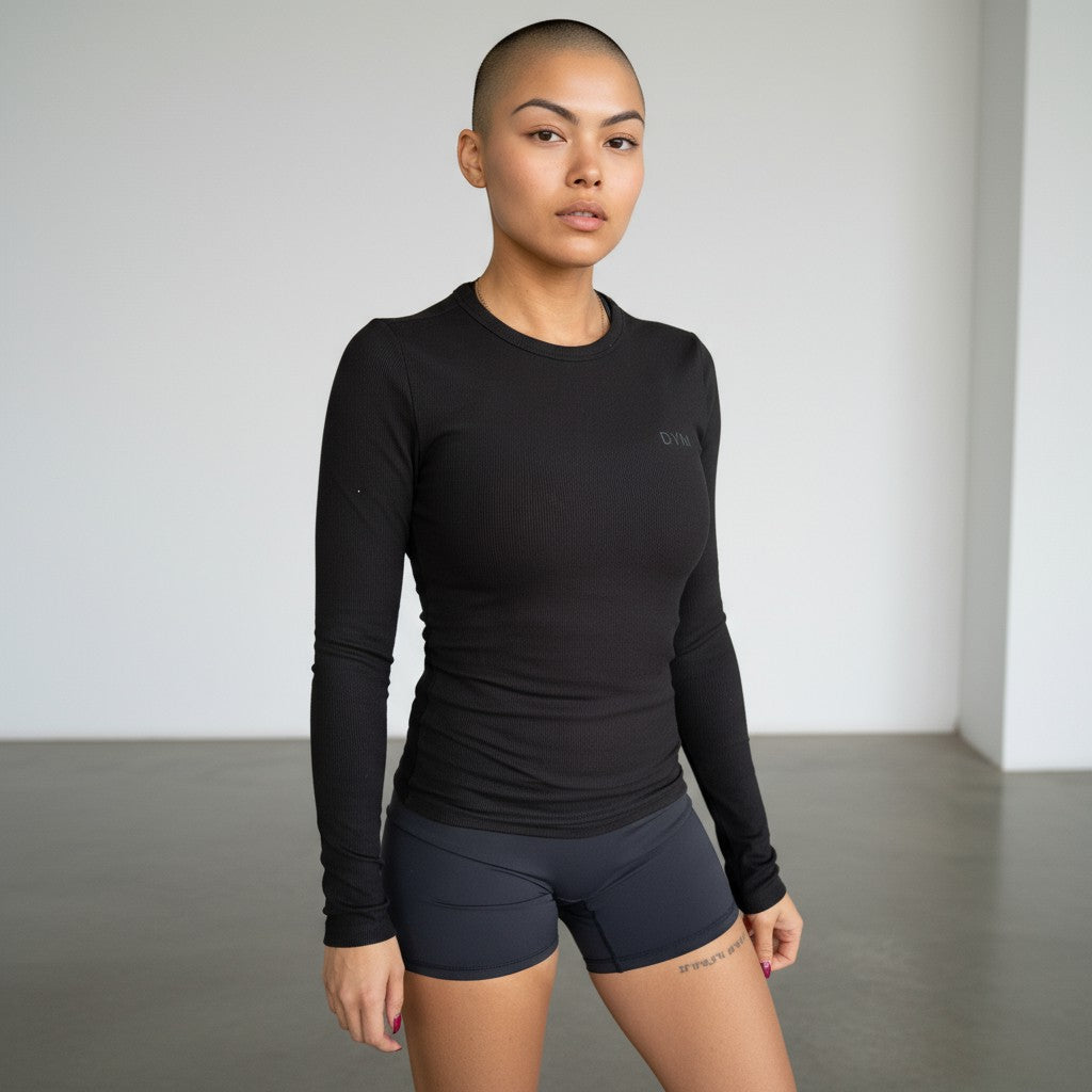 Balance Ribbed Longsleeve | Black