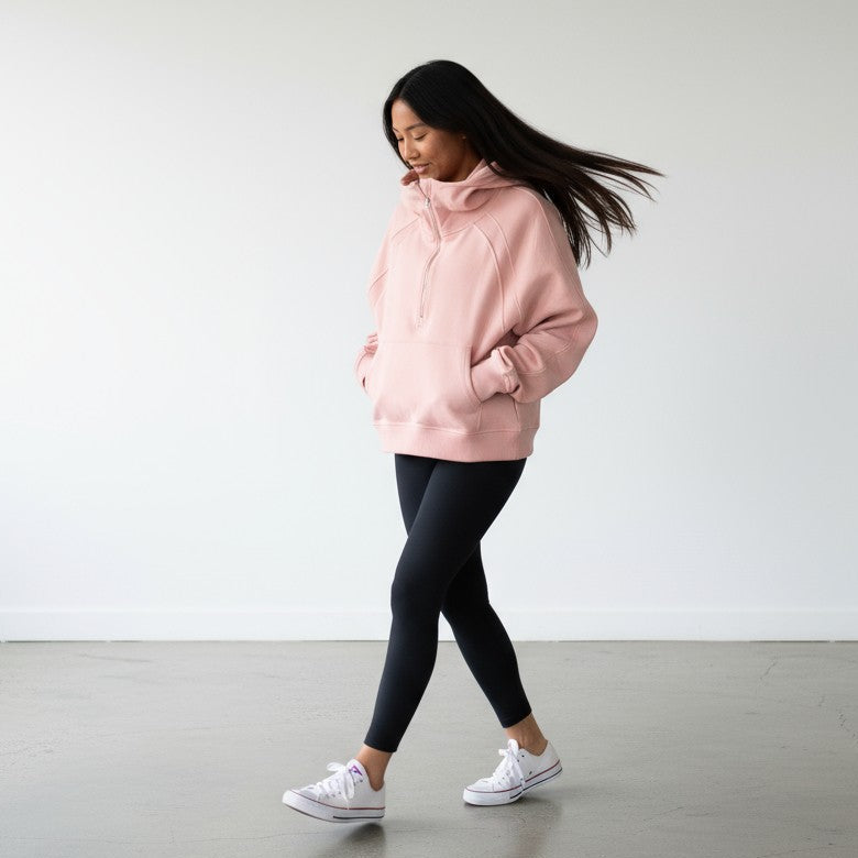 Cozy Up Funnel Neck 1/2 zip Hoodie | SALE